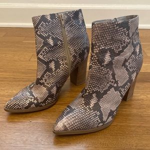Snakeskin Booties